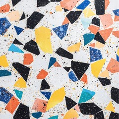 Poster - mosaic of colors: an abstract, close-up of a vibrant mosaic features a medley of irregular shapes an