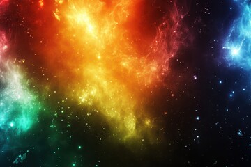 Poster - Colorful abstract animated background with vibrant gradients and cosmic elements, Abstract animated background Gradient colors