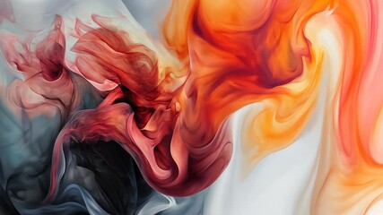 Poster - Captivating liquid abstract artwork featuring dynamic color streams and fluid forms