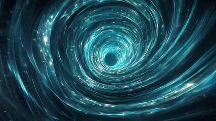 Wall Mural - wormhole tunnel with blue glowing nebula web in deep space, 3d wormhole tunnel blue glowing nebula w