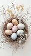 © Canvas Alchemy - Colorful eggs arranged in a nest