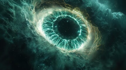 Poster - Artificial Intelligence Eye Technology in Dark Green Virtual Cyberspace for Surveillance and Security