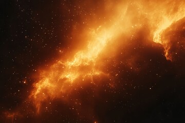 Wall Mural - expansive nebula showcases vibrant colors in the depths of outer space, a close-up view of the expan