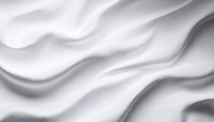 Poster - Delicate white silk billowing softly, casting gentle shadows, embodying refined elegance for sophisticated design compositions