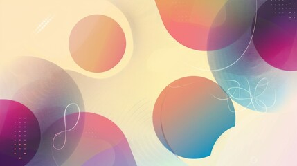 Poster - A clean, geometric vector design with abstract shapes and soft gradients.