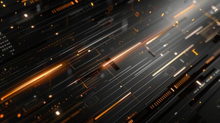 Poster - a sleek business abstract image with modern lines and tech-inspired colors.