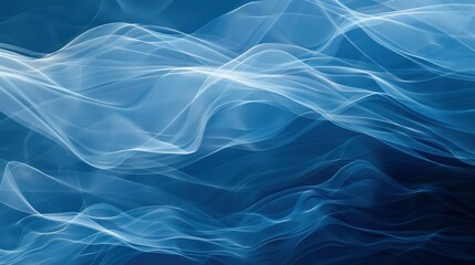 Poster - A calming abstract design in varying shades of blue.