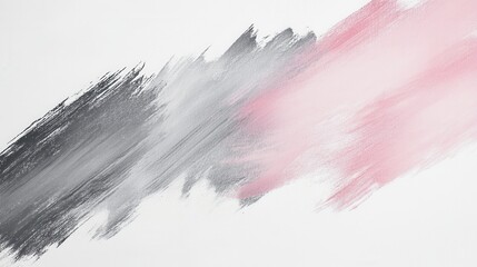 Aufkleber - Minimalist white background featuring a soft pen stroke design in shades of gray and pink, creating a delicate and artistic texture