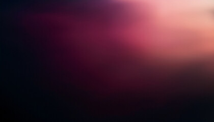 Wall Mural - Abstract mocha mousse-red color light ultraviolet gradient radiance soft texture on dark black background. Neon blur glow. Color light overlay. Copy space.