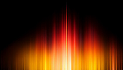 Wall Mural - Blurred Luminous bright red-golden yellow color light ultraviolet gradient radiance soft texture on dark black abstract background. Neon blur glow. Color light overlay. Copy space.