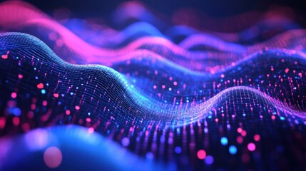 Aufkleber - Ethereal wave of light flowing in the dark creating a mesmerizing visual experience of illumination and motion