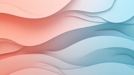 Poster - Elegant background with a smooth gradient transition and a layered, paper-cut effect creating a visually appealing, abstract composition