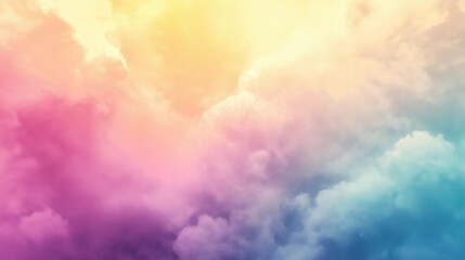 Poster - A gradient-based, soft pastel color explosion with a dreamy texture
