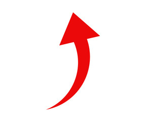 Poster - Red arrow up icon. Direction symbol. Arrow symbol for app illustration on transparent background PNG. 

