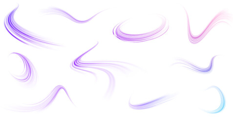 Wall Mural - png futuristic technological style. png abstract background with speed lines. neon color rays vector