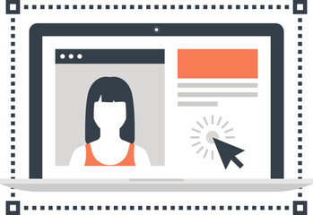 UI UX Development flat web icon concept
