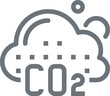 © vasabii - air pollution flat line web icon concept