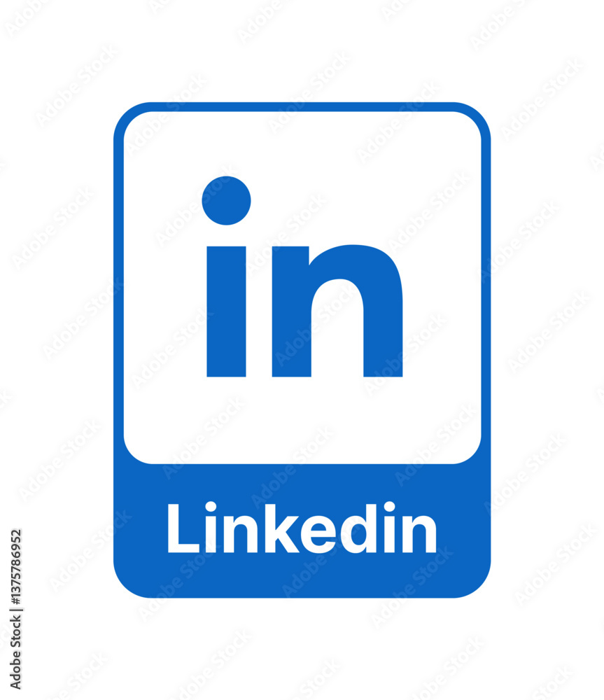 Image vectorielle Stock LinkedIn logo icon set. LinkedIn icon vector ...