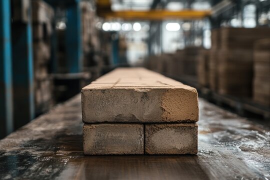 Industrial Robotic Brick Forming Process