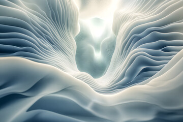 Wall Mural - serene waves emanating in abstract neutrino oscillation flow
