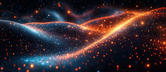 Wall Mural - cosmic energy waves in deep space