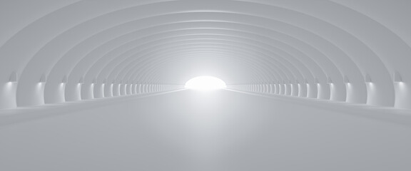 Poster - Abstract Futuristic empty floor and room Sci-Fi Corridor With light for showcase,room,interior,display products.Modern Future cement floor and wall background technology interior concept.3d render