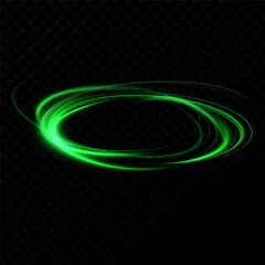 Poster - Green neon ring. Glowing circle. Glow effect. Round light frame. abstract light lines of movement and speed. Abstract light lines of movement and speed. light green ellipse.