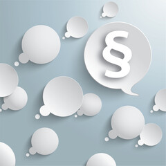 Wall Mural - White Thought And Speech Bubbles Paragraph