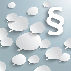 Wall Mural - White Speech Bubbles Paragraph