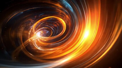 Poster - Celestial Vortex: A mesmerizing view of a swirling vortex of celestial energies, igniting with vibrant golden light. Evoking the mysterious nature of the cosmos, inviting exploration and wonder.