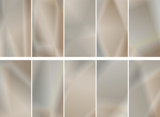 Poster - Collection.Set of abstract blurred background images of gradient green, yellow, red colors used as illustration. Poster or advertisement design.