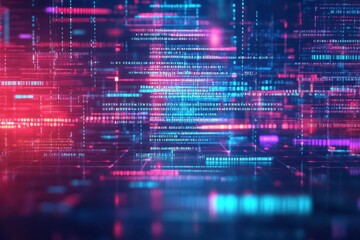 Leinwandbilder - Futuristic digital background featuring abstract patterns and textures ideal for technology and creative projects