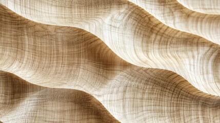Poster - Textured wooden waves in a calming beige palette, ideal for a contemporary and organic interior aesthetic.