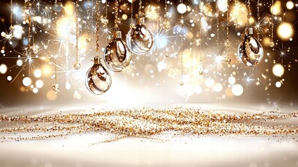 Poster - Elegant abstract background featuring a blend of gold and white textures creating a luxurious feel