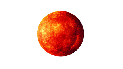 Wall Mural - Isolated view of sun, glowing, fiery, hot, space, cut out transparent