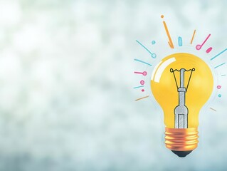 Aufkleber - Unique light bulb design featuring an overlapping light bulb creating a modern and innovative visual effect