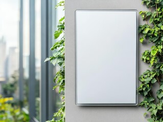 Poster - Blank white paper taped to a wall creating a minimalist canvas for notes or creative expressions in various settings