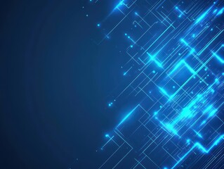 Leinwandbilder - Simple yet elegant blue background with lines creating a calming and soothing visual for digital and print applications