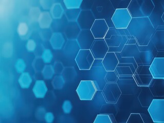 Leinwandbilder - Modern blue hexagon background providing a unique visual texture ideal for digital designs and creative projects