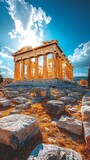 Majestic parthenon ancient greek architecture high resolution photo