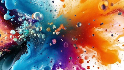 Poster - abstract colorful explosion: a vibrant and dynamic explosion of colors bursts forth, showcasing a me