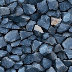 Poster - Rough and weathered dark gray rock surface features irregular shapes, perfect for a textured wall background in various designs SEAMLESS PATTERN