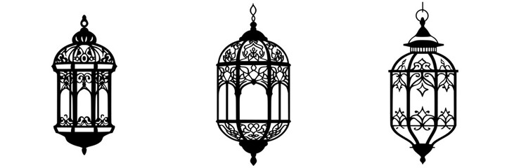 Aufkleber - Traditional lantern designs showcasing intricate patterns and craftsmanship from a cultural heritage perspective