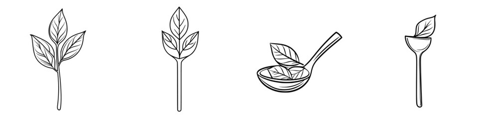 Poster - Illustrations showcase different leaf designs and their application in various contexts