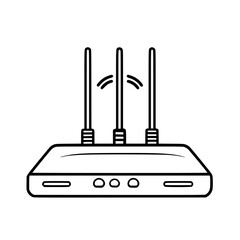 Poster - Wireless router with three antennas for improved internet connectivity and signal strength at home or office
