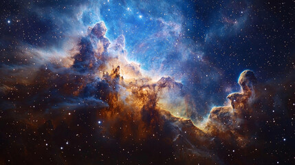 Wall Mural - realistic cosmos celestial landscapes. breathtaking view of cosmos reveals celestial landscapes fill