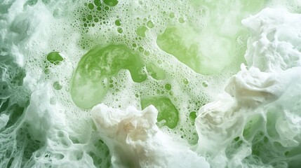 Poster - Light pastel green watercolor design on textured surface, soft wash background