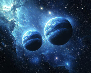 Wall Mural - realistic cosmos celestial landscapes. stunning depiction of realistic celestial landscapes showcasi