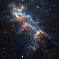 Wall Mural - realistic cosmos celestial landscapes. breathtaking view of cosmos reveals celestial landscapes fill