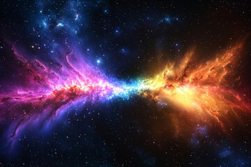 Wall Mural - realistic cosmos celestial landscapes. breathtaking view of cosmos reveals vibrant celestial landsca